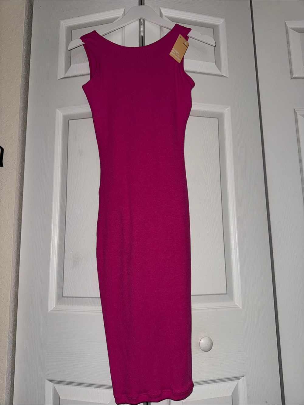 Sleeveless Fuchsia Midi Dress by bebe